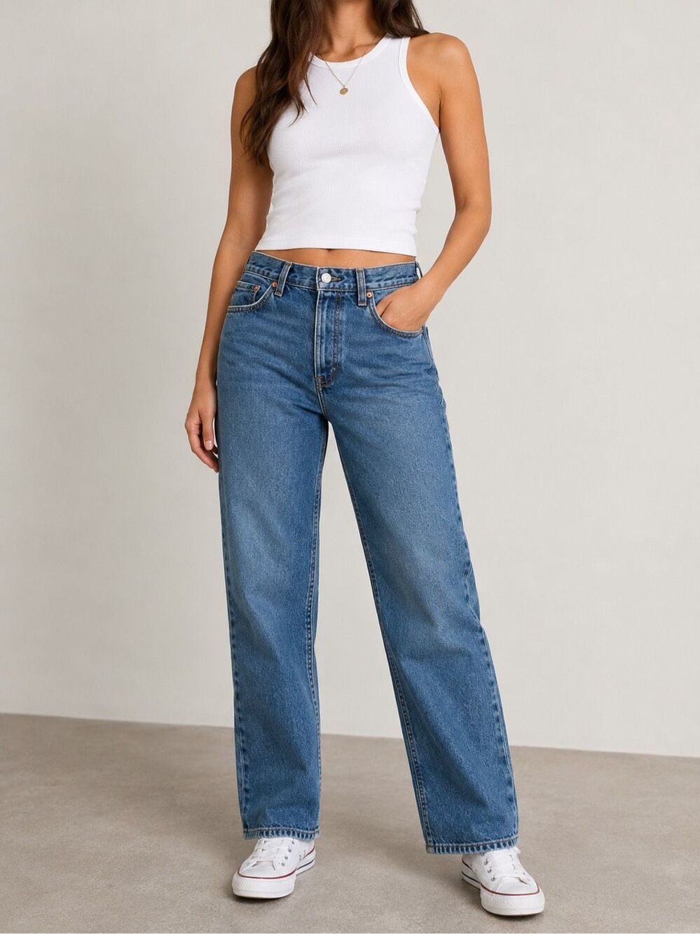 Abercrombie & Fitch Curve Love Dad Jeans 26/2R High Rise Medium Wash